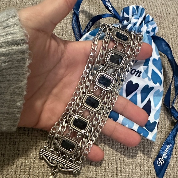 Brighton VTG Le Ritz Blue Swarovski Crystals bracelet - Picture 4 of 5